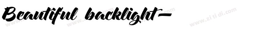 Beautiful backlight字体转换